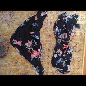 Floral ruffle swimsuit